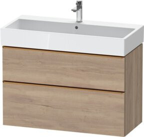 Duravit Waschtischunterschrank D-Neo in Beige, Wandhängend, B: 98,4 cm, T: 44,2 cm, H: 62,5 cm - Bild 1