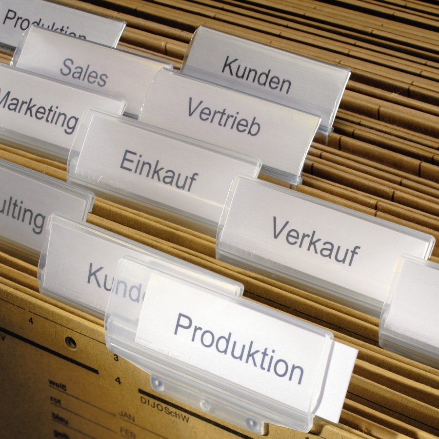 Sigel LP720 Einsteckschild für Hängemappen in Weiß, Breite: 6 cm, Höhe: 2,1 cm - Bild 2