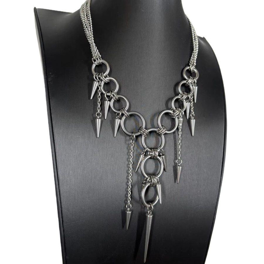 EDY STONE Halskette, Edelstahl, Silber, Unisex - Bild 2