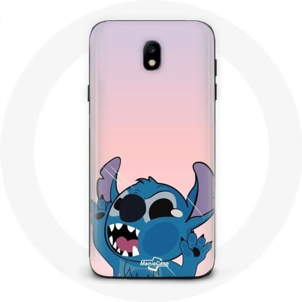 Samsung Galaxy J3 2017 Schutzhülle in Rosa mit Stitch Motiv - Bild 1