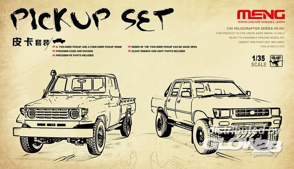 MENG Models Pickup Set, Fahrzeuge, ab 14 Jahren - Bild 1