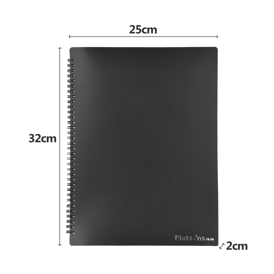 Flatsons FB-04 Notenhalter im A4-Format, 40 Stück, Schwarz - Bild 3