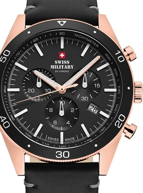 Swiss Military Chronograph, Quarz, Edelstahl, 43 mm, Herren - Bild 1