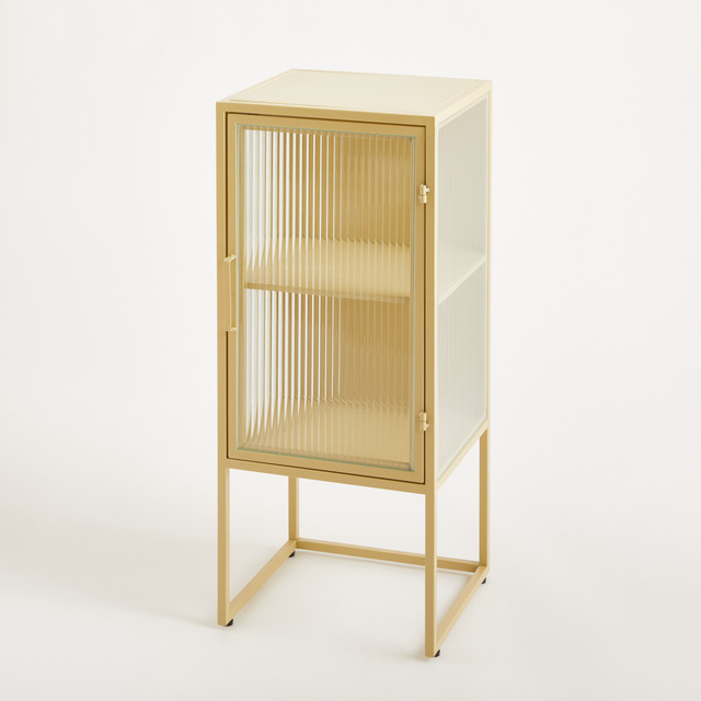 BLUME2000 Regal aus Eisen in Beige, modern und minimalistisch, B/T/H: 90 x 35 x 35 cm - Bild 1