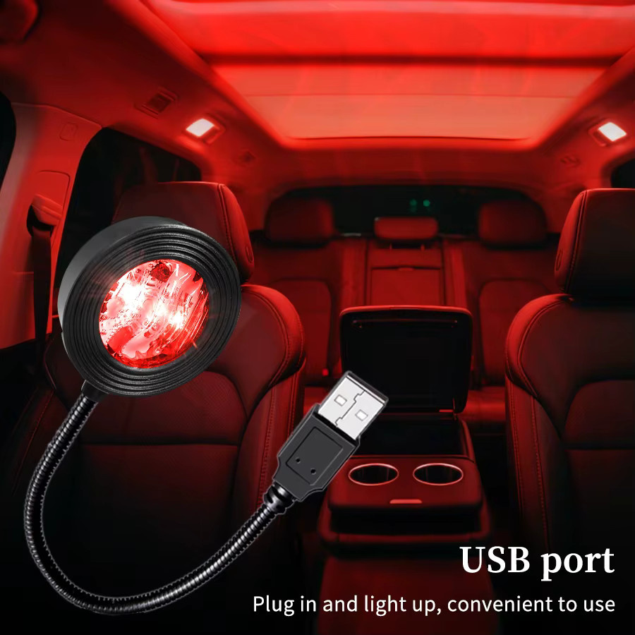 GGBEE USB Aurora-Projektor LED Galaxie-Sternprojektor RGB-Farbe in Schwarz mit Touch-Steuerung für Schlafzimmer und Party-Deko - Bild 3