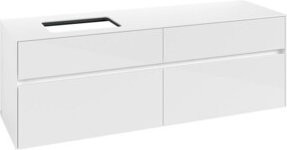 V&B Waschtischunterschrank Collaro in Glossy White mit Waschbeckenanschluss links, B/T/H: 160 x 54,8 x 50 cm - Bild 1