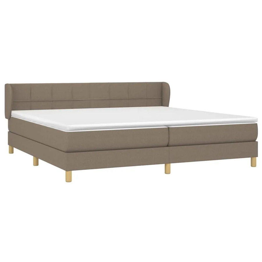 vidaXL Boxspringbett mit Matratze Hybrid-Design in Beige, B/T/H: 200 x 200 x 203 cm - Bild 2