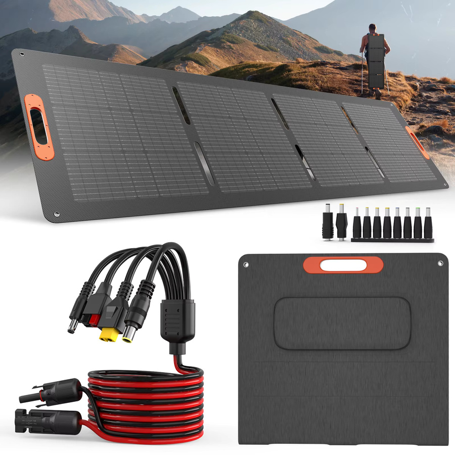RVPOZWER 200W Solarpanel-Set faltbares Solarpanel mit Batterie für Camping und Outdoor-Powerstation - Bild 3