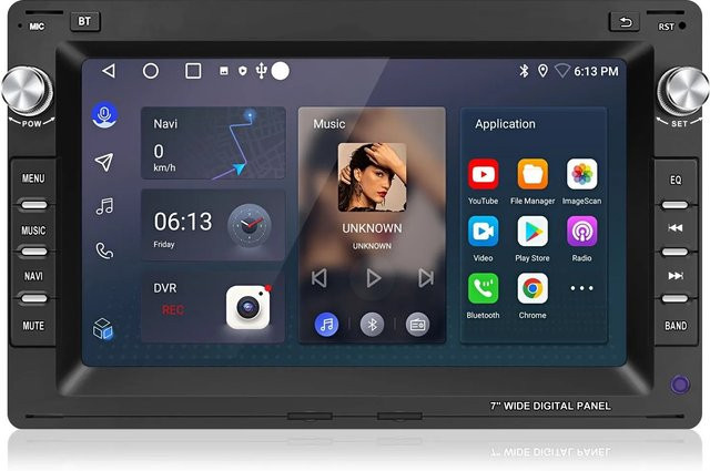 Junsun Autoradio mit Bluetooth in Schwarz für VW Polo Mk3/4 9n, Golf 4 und Passat B5 - Bild 1