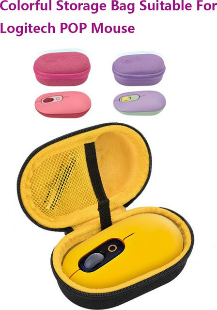 Bunte Schutzhülle für Logitech POP Mouse, tragbare Universal-Maus-Aufbewahrungstasche in Pink und Multicolour - Bild 1