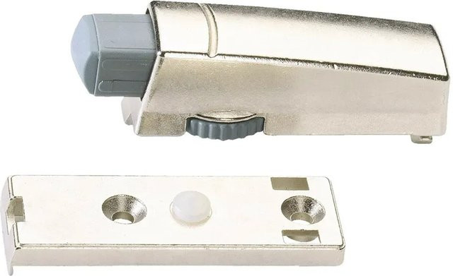 Hettich Universal Aufschraub-Türdämpfer aus Zinkdruckguss, vernickelt, Silber - Bild 1