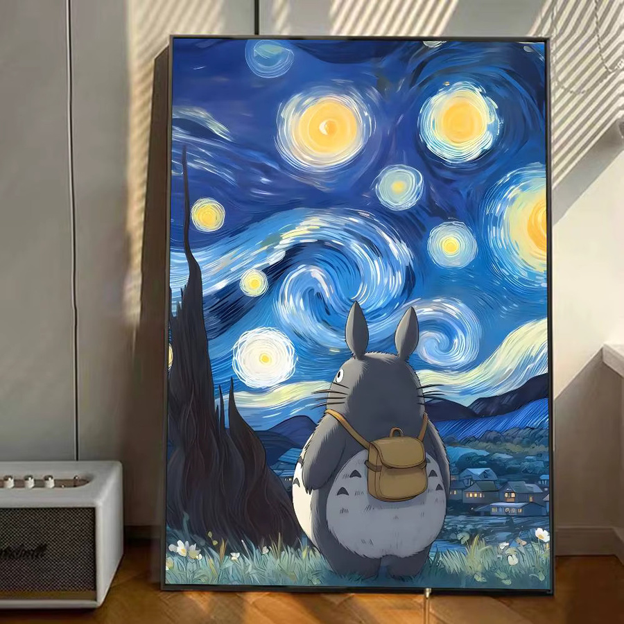 Anime T-Totoro Poster Vintage Wandkunst Dekoration aus Papier in Mehrfarben - Bild 5