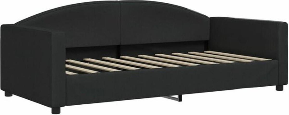 Modernes Polsterbett vidaxl in Schwarz aus Stoff und Metall, B/H: 90 x 190 cm - Bild 1