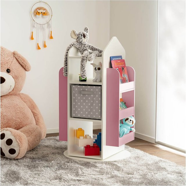 HOME DELUXE Kinderregal JUNA drehbar in Pink, B/T/H: 60 x 60 x 129 cm - Bild 1