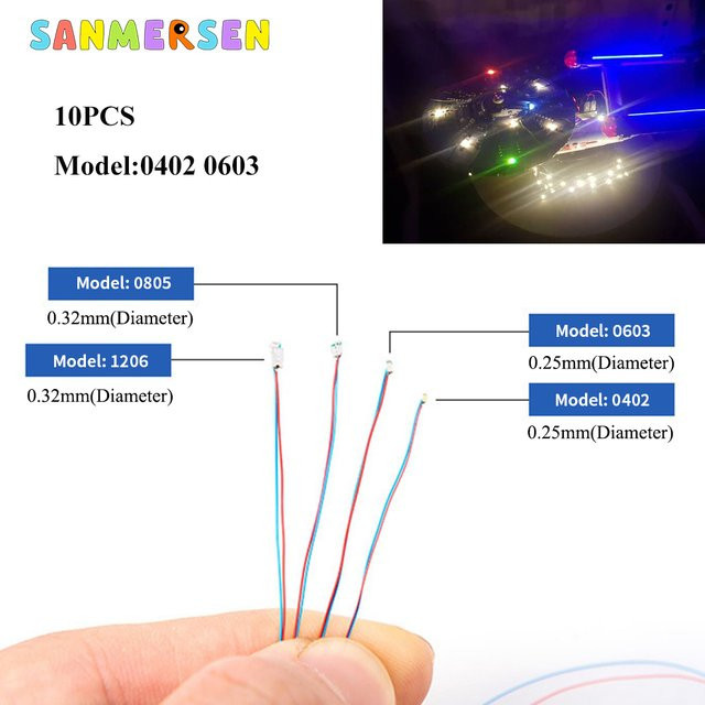 SANMERSEN SMD-Lampe, Micro-LED-Chip, 10-teiliges Set - Bild 1