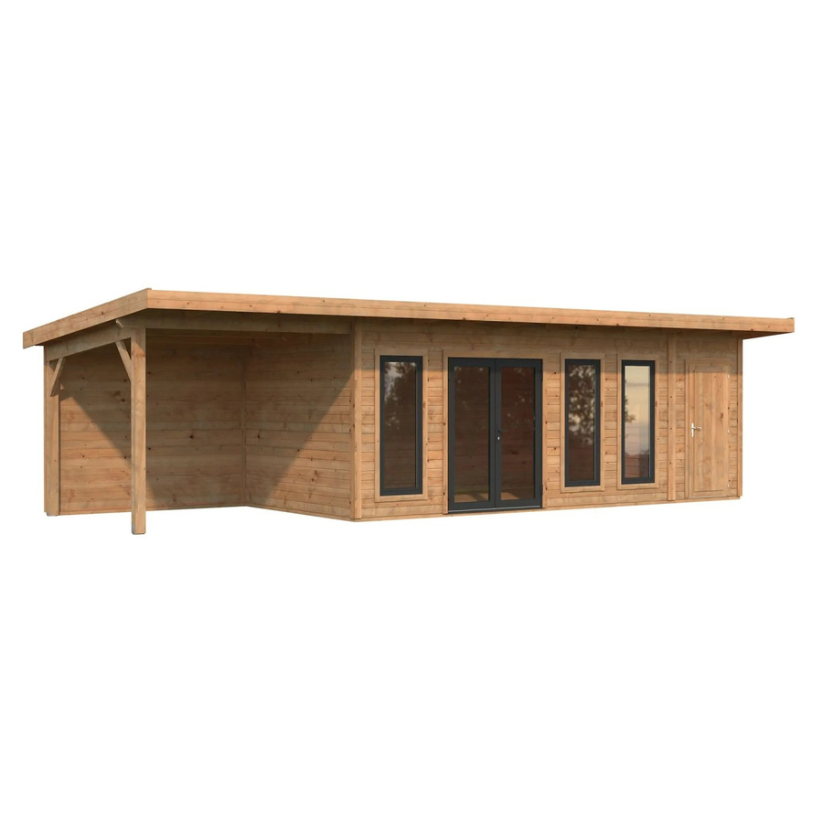 Palmako Holz-Gartenhaus Aurelia Pultdach in Braun mit Boden und modernem Design, B: 973 cm, T: 300 cm - Bild 2