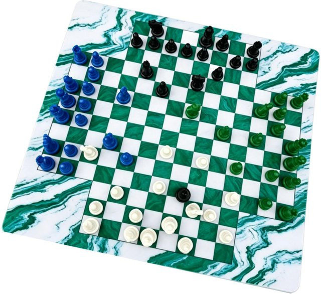 GoolRC 4-Spieler-Schachspiel, Strategiespiel, Gummimatte, 4 Spieler - Bild 1