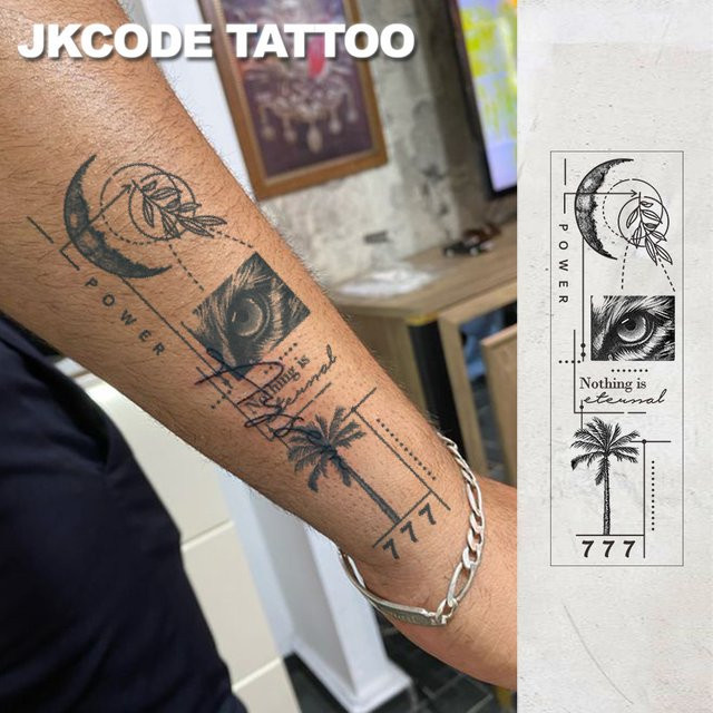 JKCODE TATTOO Semi-Permanente Tattoos, Unisex - Bild 1