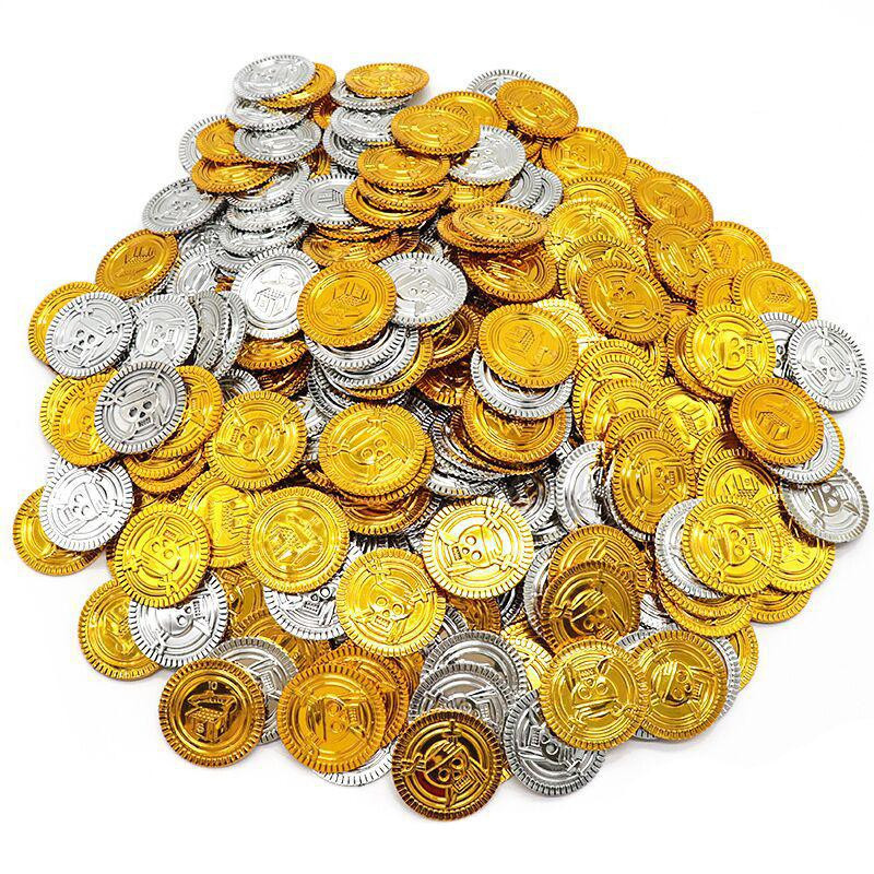 Fashnics Piraten-Schatztruhen Gold-Silber-Kupfermünzen Edelsteine Set - Bild 2