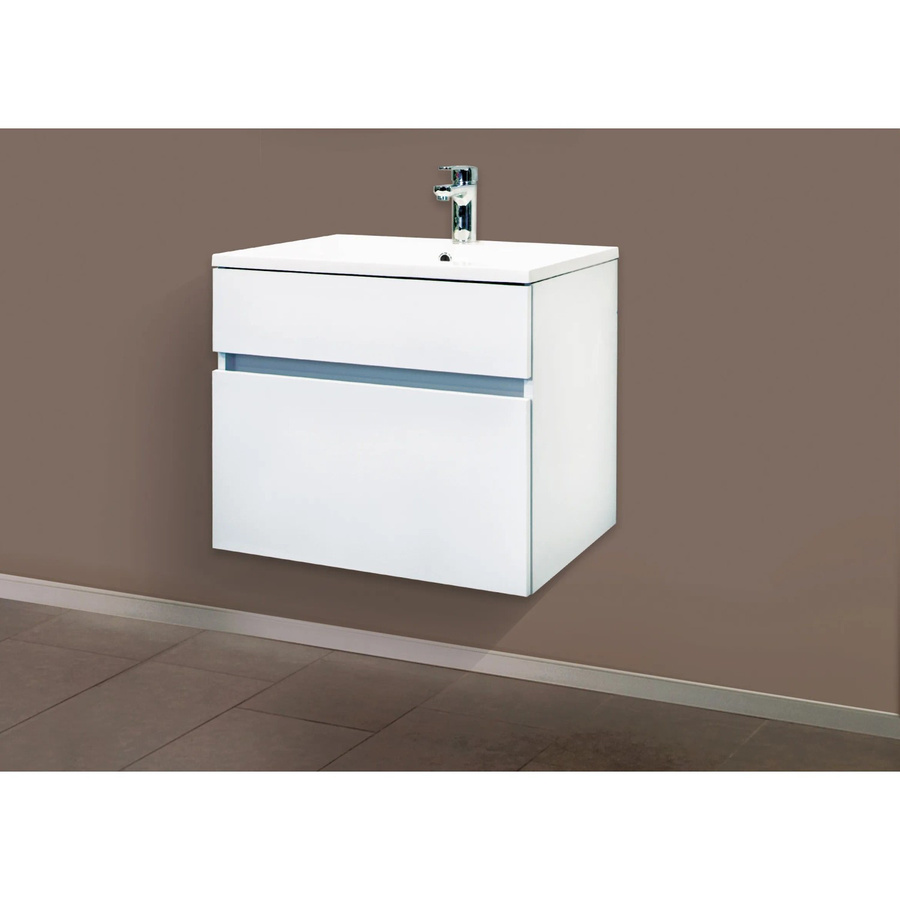Sanotechnik Waschbeckenunterschrank Weiß matt Breite: 59 cm - Bild 2