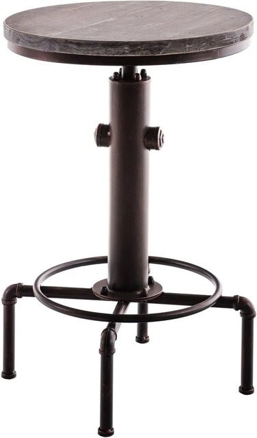 DELUKE Stehtisch THEA Rund aus Vollholz und Stahlrohr in Bronze und Braun, B/T/H: 39 x 39 x 79 cm - Bild 1