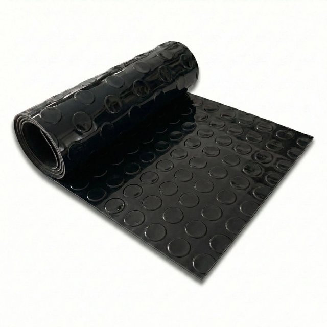 Floordirekt PVC-Bodenbelag Coin Mirror Flachnoppen Rutschfest Schwarz Breite: 110 cm, Länge: 400 cm - Bild 1
