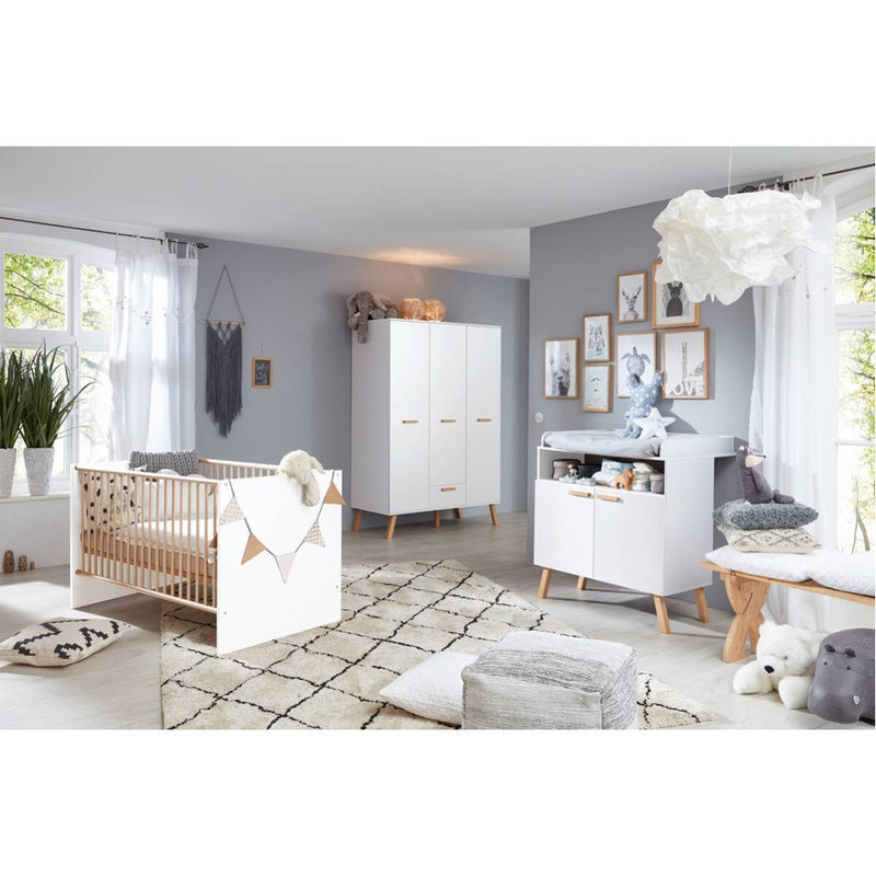 Trendteam Babybett Mats in Weiß B/H/T: 144 x 83 x 78 cm - Bild 3