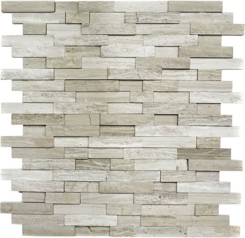 HuH Mosaikfliese Splitface in Grau im Naturstein-Look als Wandbelag, B/H: 30 x 31,5 cm - Bild 1