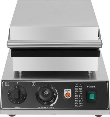 Sweetmile Kommerzielles Waffeleisen mit 2000 W und Antihaftbeschichtung für belgische Brüsseler Waffeln, Silber