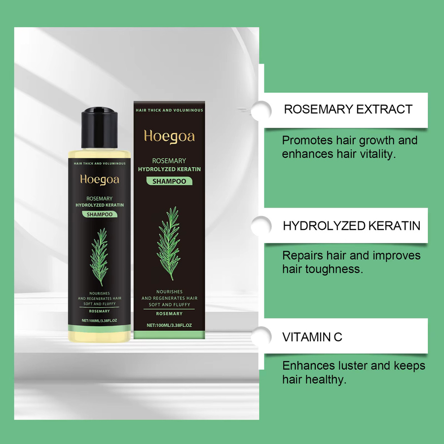HOEGOA Rosmarin-Minz-Shampoo, für fettiges Haar, Unisex - Bild 2