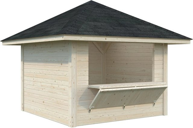 Palmako Marktstand Bianca Set 104 aus Fichtenholz mit Pyramidendach, braun, B/T/H: 300 x 300 x 319 cm - Bild 3