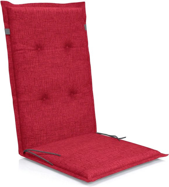Petsation Florence Hochlehner Auflage für Gartenstühle mit Bindebändern und rutschfestem Schaumstoff aus Polyester und Baumwolle - Bild 1
