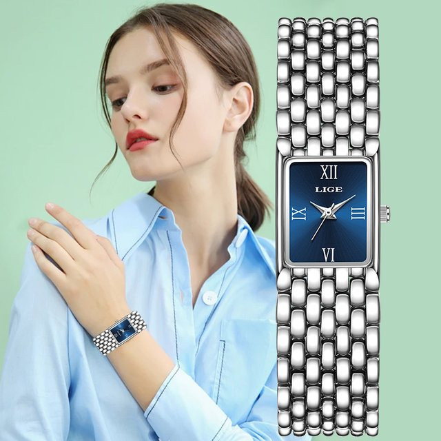 LIGE Armbanduhr Quarz, Edelstahl, Silber, Damen - Bild 1