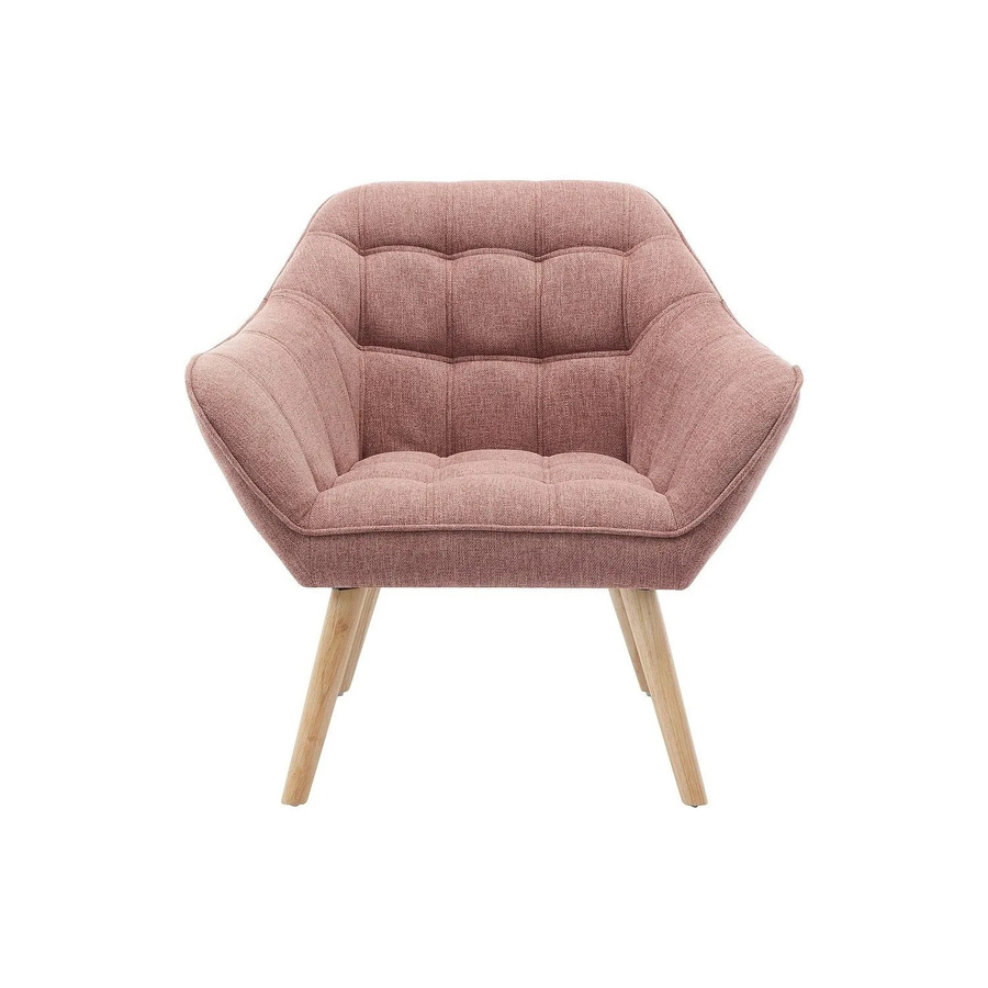 Vente-unique Sessel Caserta mit gerader Rückenlehne in Rosa, melierter Stoff, Höhe: 82 cm - Bild 2