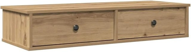 vidaXL Wandregal mit Schubladen Artisan-Eiche, Farbe: Braun, B/T/H: 100 x 37,5 x 19 cm - Bild 1