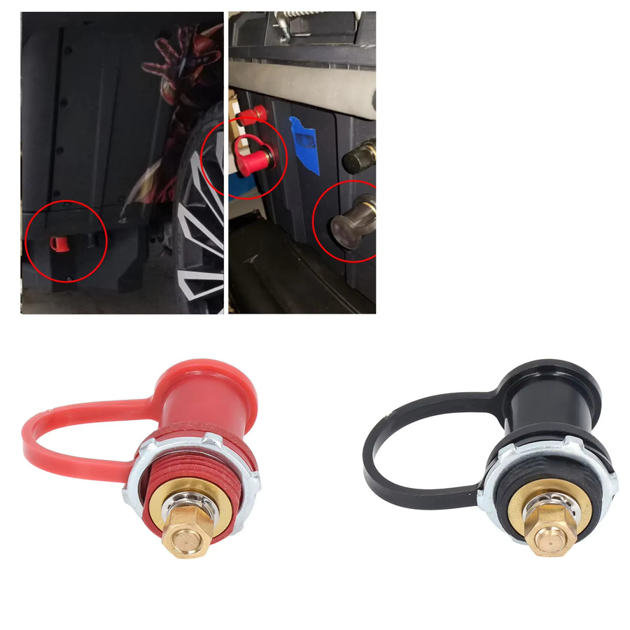 KKMOON Batterie-Pfosten-Set mit 20 mm Bolzen für Auto, Wohnmobil und LKW in Schwarz und Rot - Bild 2