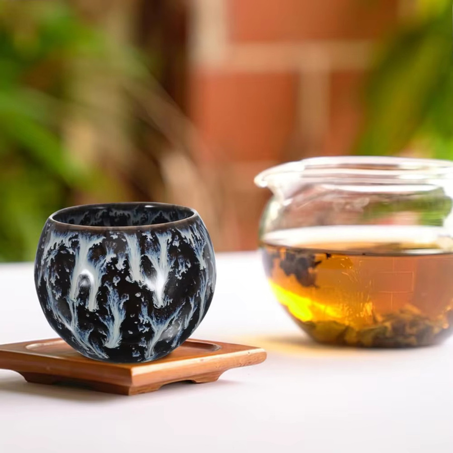 FEB.WIND Keramik-Teetasse im traditionellen chinesischen Design, Mehrfarbig - Bild 4