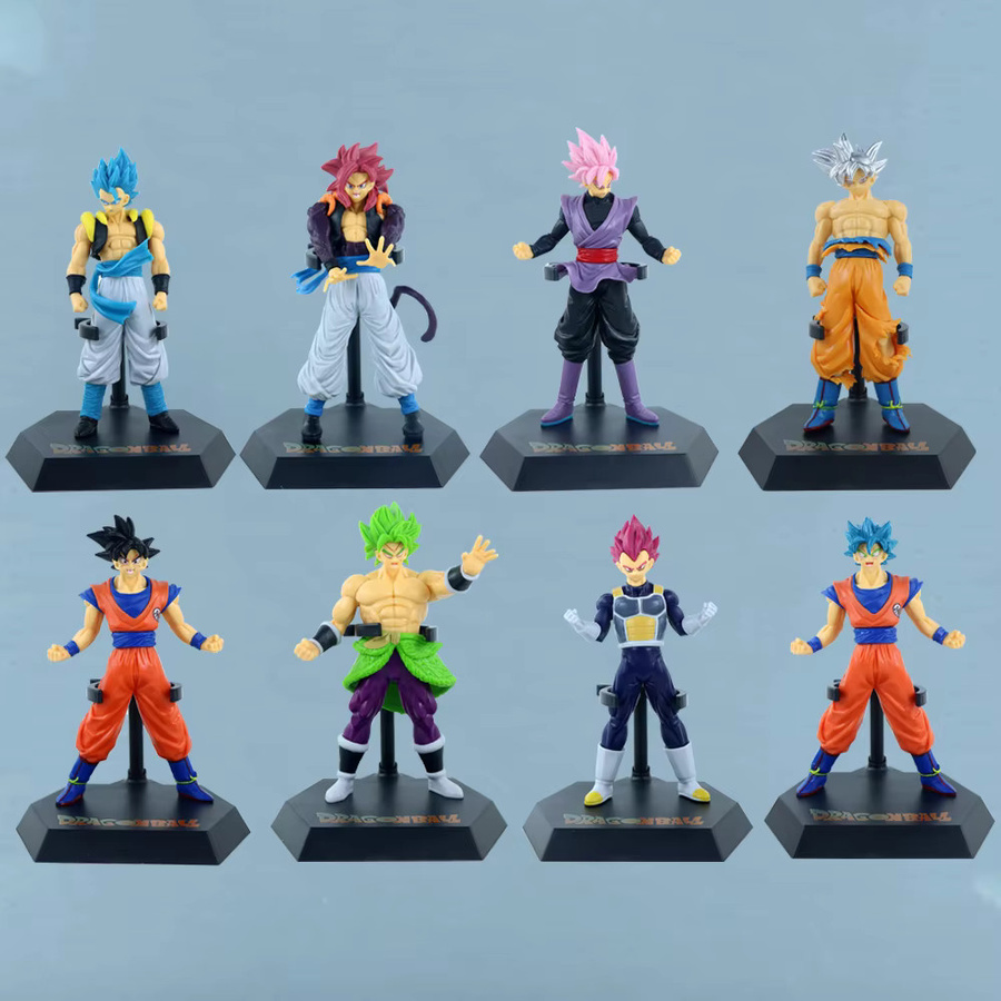 Bandai Dragon Ball Figuren-Set, 8-teiliges Set, Super Saiyajin, Son Goku, Goten & Vegeta - Bild 3