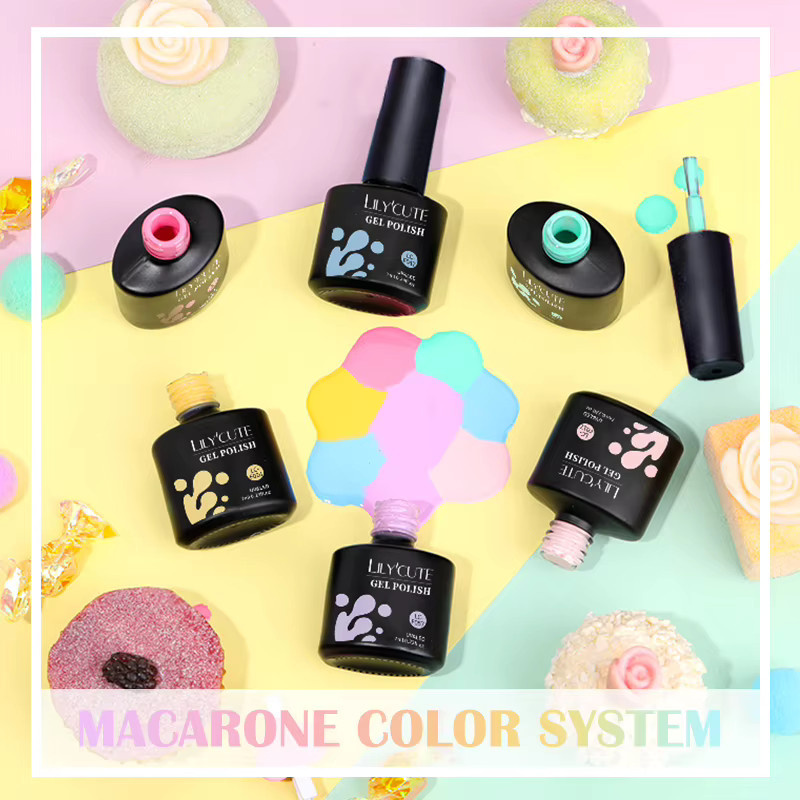 LILYCUTE Macaron Serie Gel Nagellack, 6er Set, Glänzend, 7 ml - Bild 3