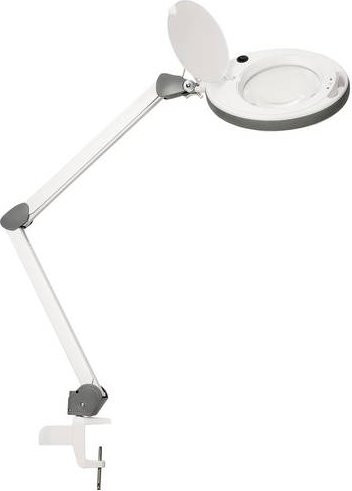 Lumeno 8513GR Lupenleuchte mit LED und Clip, Weiß, Durchmesser: 15,2 cm - Bild 1