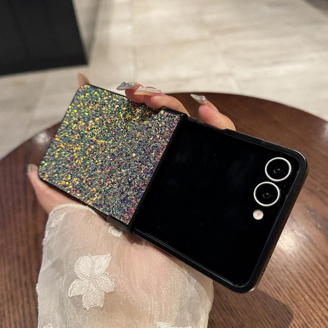 Glitzer Handyhülle mit Pailletten und Scharnierschutz für Samsung Galaxy Z Flip 7 6 4 3 in Multicolour - Bild 1