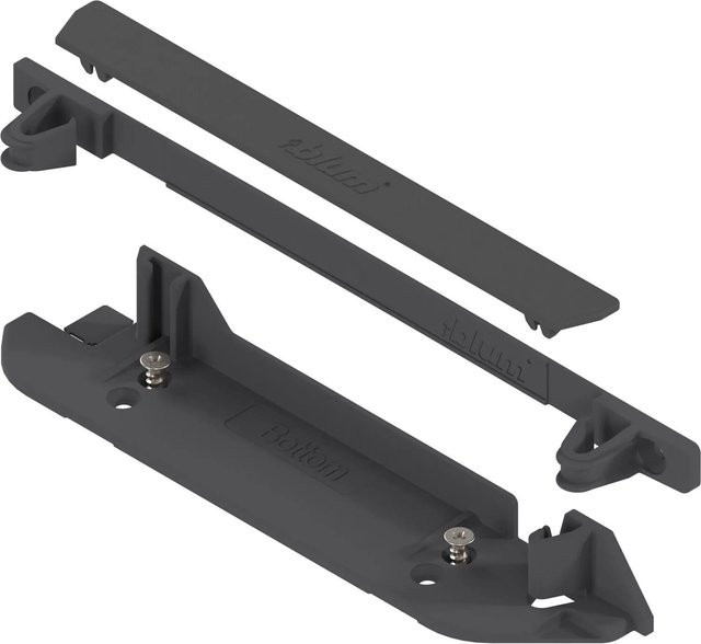Blum Trägerprofilaufnahme Servo Drive für unten und hinten aus Kunststoff in Tiefgrau - Bild 1