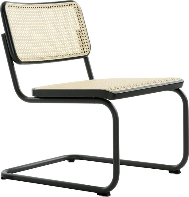 Thonet S 32 VL Freischwinger Lounge mit Metallgestell in Beige - Bild 1