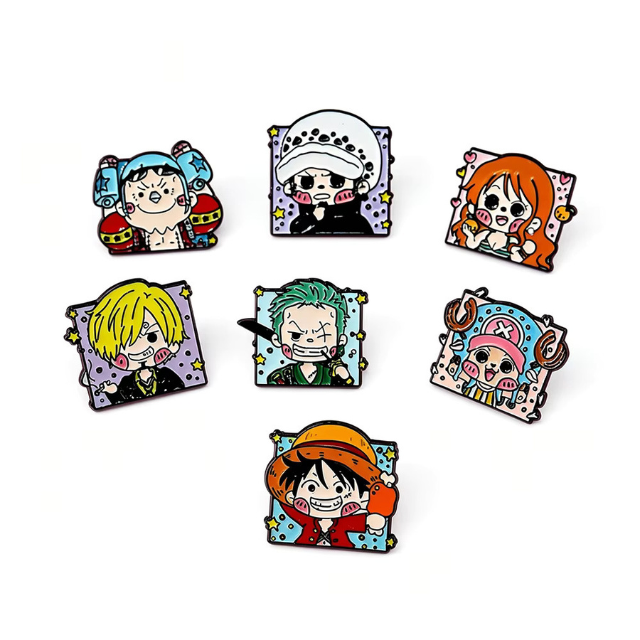 MINISO Pin-Set, 7-teilig, Emaille, Unisex - Bild 2