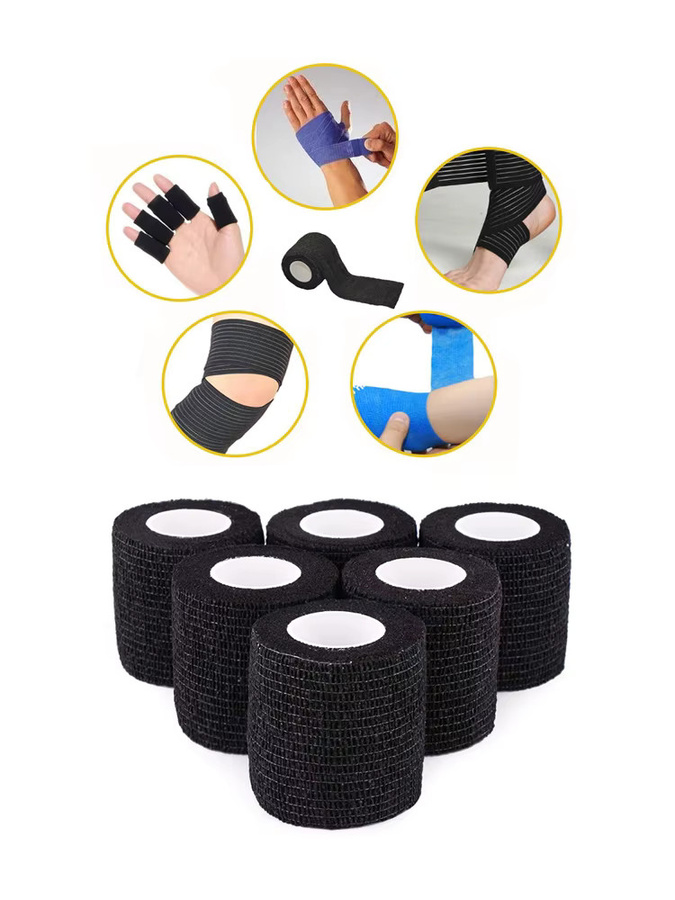 Mona Tattoo Verband Elastische Wrap Bänder, 12 Stück, Schwarz - Bild 6