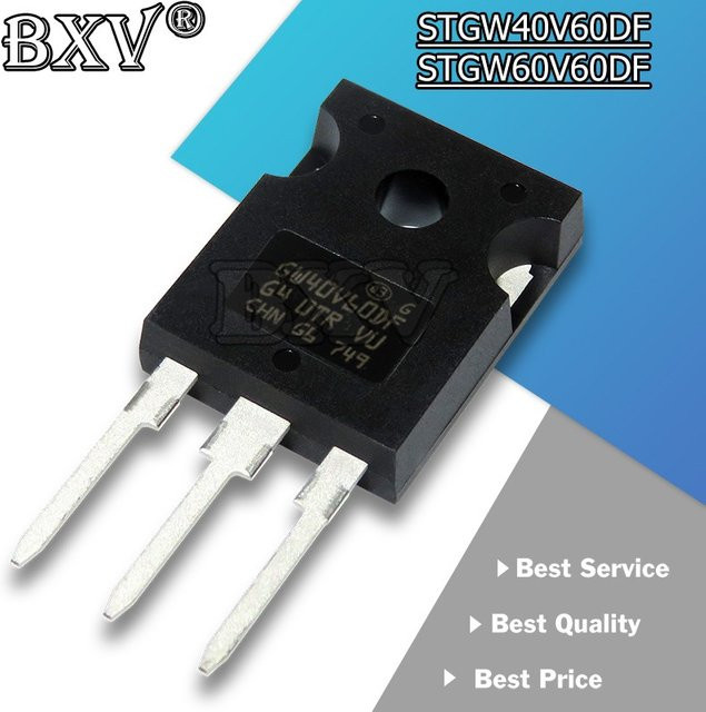5er Set BXV IGBT Transistoren STGW40V60DF STGW60V60DF 600V 40A Schwarz - Bild 1