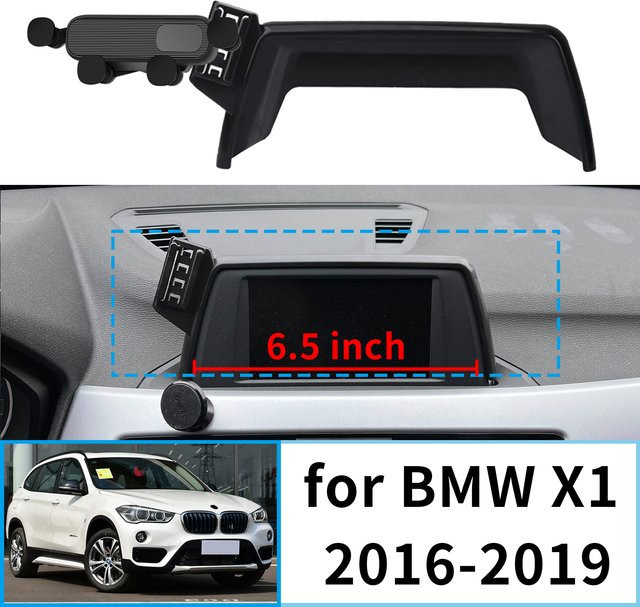 Handyhalterung für BMW X1 F48 (2016-2019) Clip-On Bildschirmhalterung für 6,5 bis 8,8 Zoll in Schwarz - Bild 1
