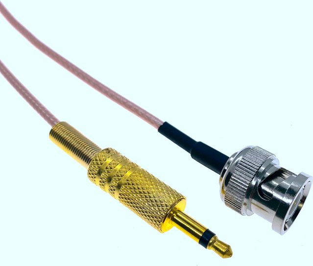 RFProMaker BNC-auf-3,5mm-Klinke HF-Koaxialkabel RG316 mit 50 Ohm und Goldkontakten - Bild 1