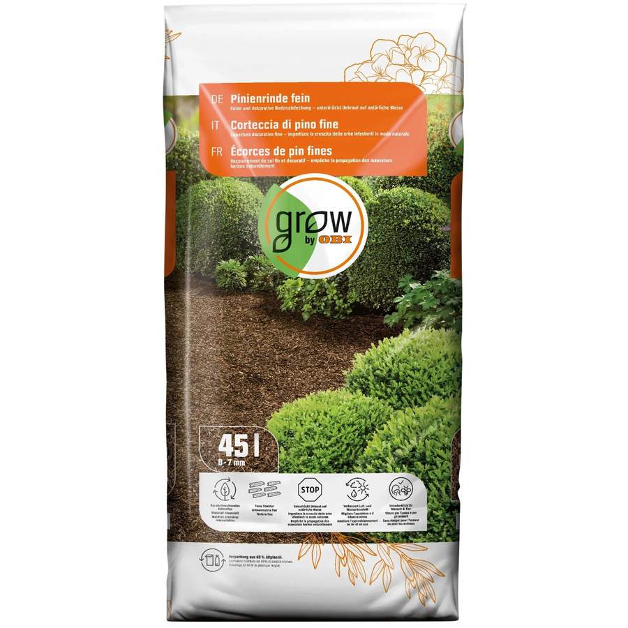 GROW by OBI Pinienrinde fein 0-7mm, braun, 45 l - Bild 2