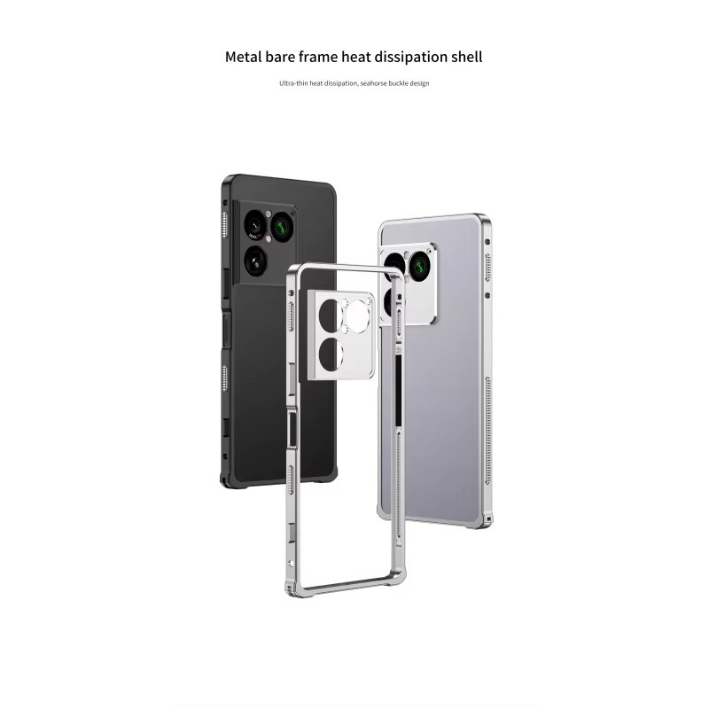 Sony Xperia 1 VIII Hülle mit Metallrahmen und Kameralinsen-Schutz in Silber - Bild 2